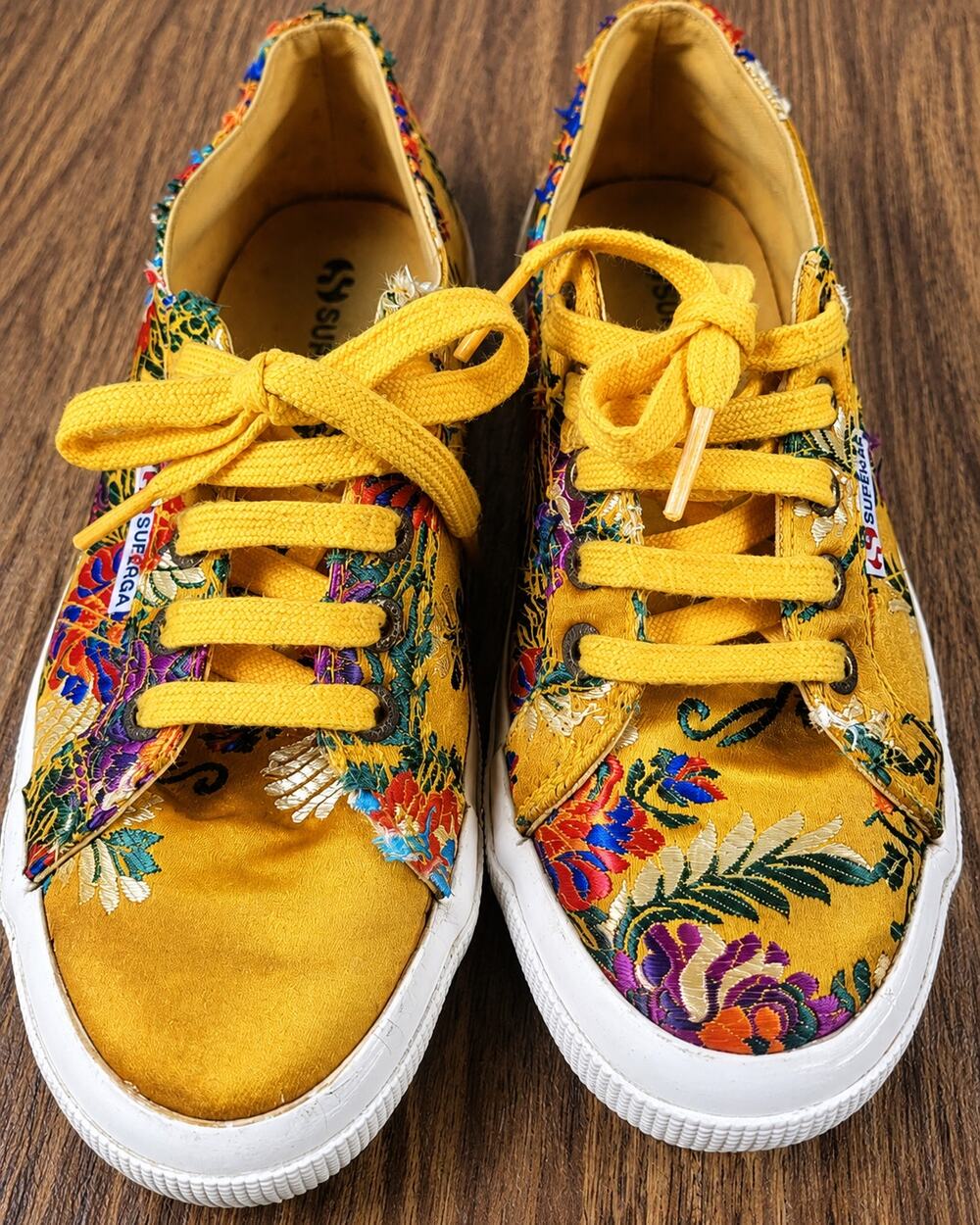 Superga Korelaw Floral Satin Sneakers Size 38